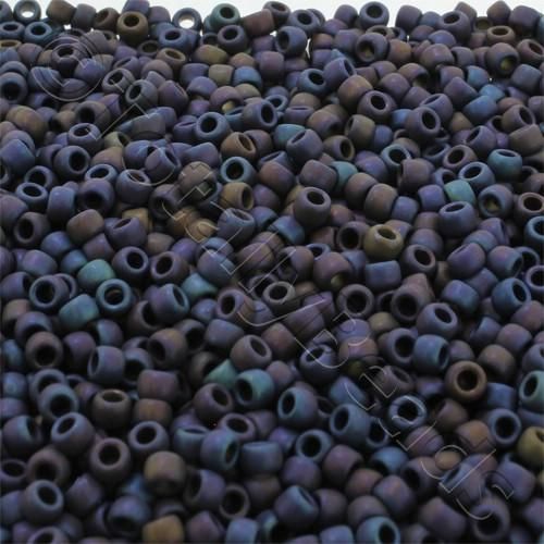 Toho Size 8 Seed Beads 10g - Frosted Metallic Nebula