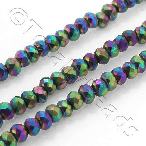 3mm crystal beads rainbow plate 150pc — faceted for jewelry making and beadwork