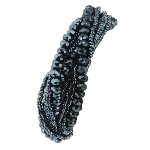 Bethany Sparkle Bracelet Kit hematite bracelet making kit — DIY set with beads and instructions for creating handmade jewelry