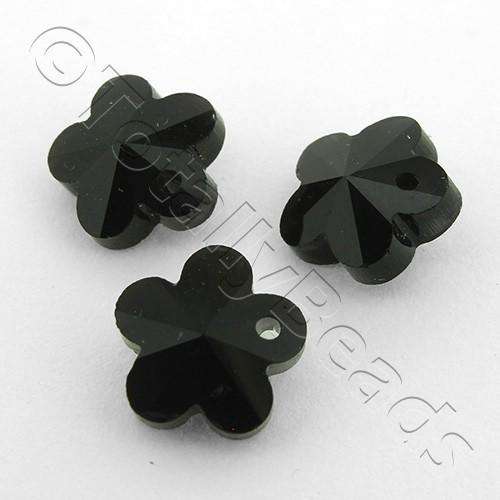 10mm crystal beads jet black, pack of 10 — faceted for jewelry making and beadwork