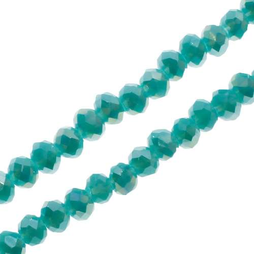 3mm crystal beads carribean blue ab, pack of 150 — AB finish, faceted for jewelry making and beadwork