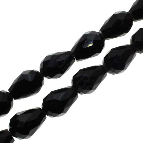 11mm crystal beads jet black — faceted for jewelry making and beadwork