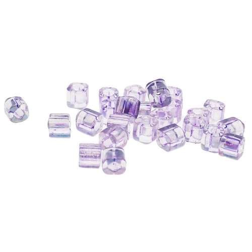 Toho Cubes 4mm 10g - Trans Rainbow Foxglove