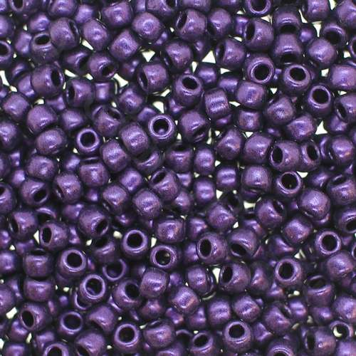 Toho Size 8 Seed Beads 10g - Hybrid Met Suede Purple