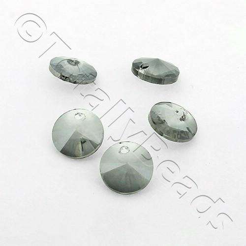 8mm crystal beads mirror grey, pack of 40 — faceted for jewelry making and beadwork