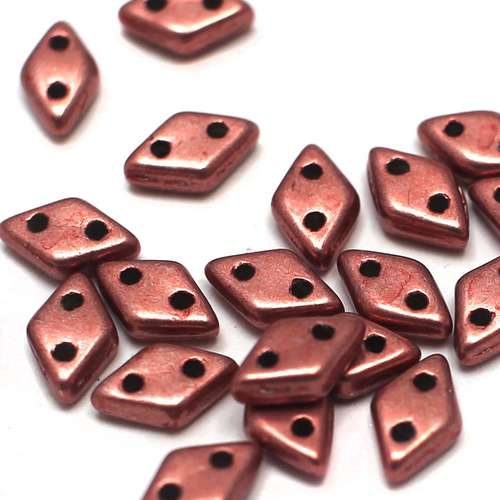 Czech glass glass beads met blooming dahlia — pack of 60, high-quality two-hole beads ideal for jewelry making, bead weaving, and crafts