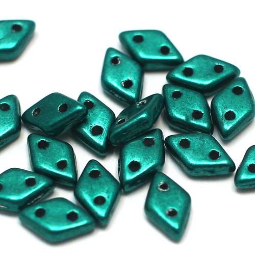 Czech glass glass beads met forrest biome — pack of 60, high-quality two-hole beads ideal for jewelry making, bead weaving, and crafts