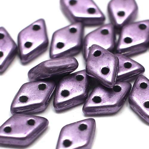 Czech glass glass beads met grapeade — pack of 60, high-quality two-hole beads ideal for jewelry making, bead weaving, and crafts
