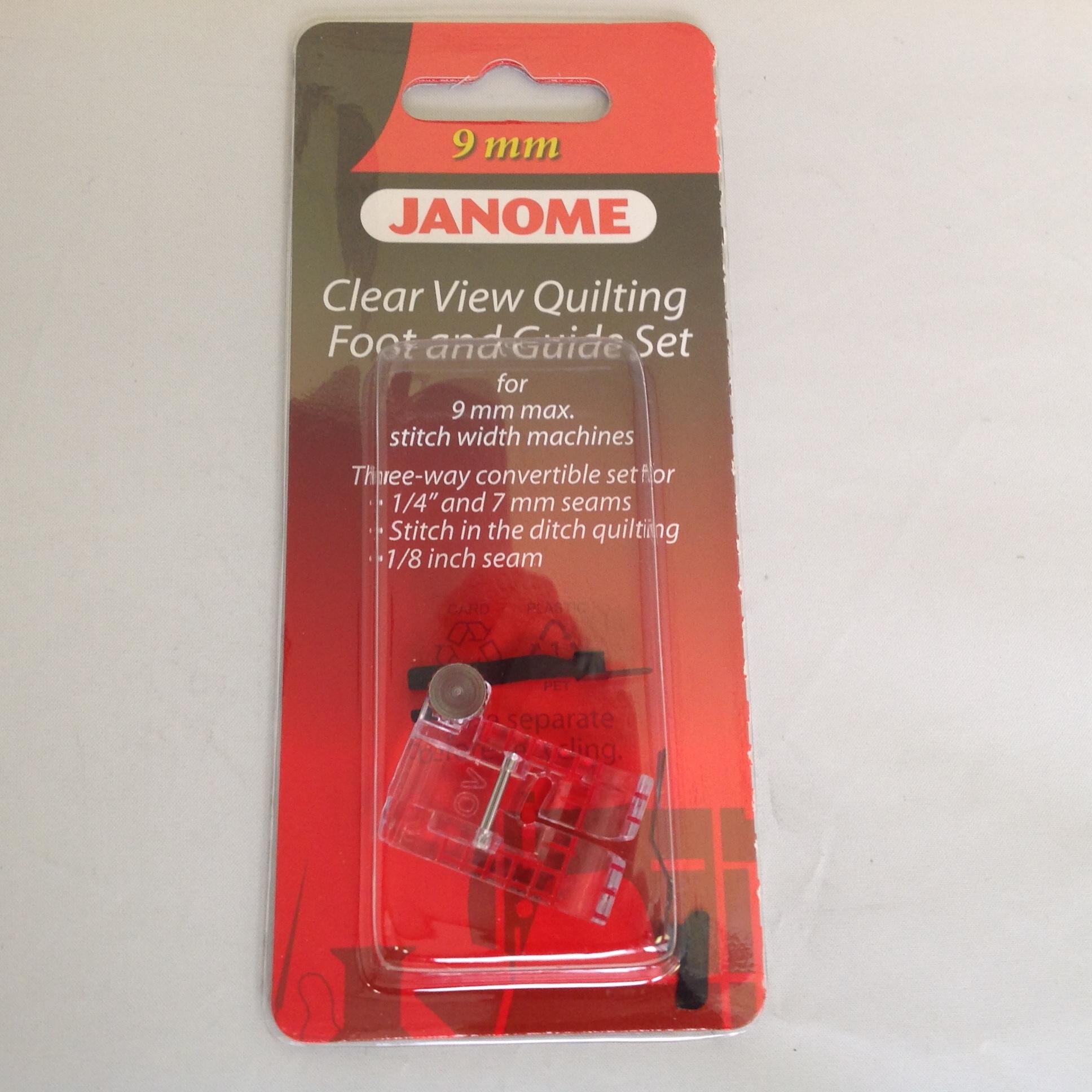 C 200449001 JANOME CLEAR VIEW Ditch Quilting 1/4 1/8 Pieds Set Guides _ CAT B