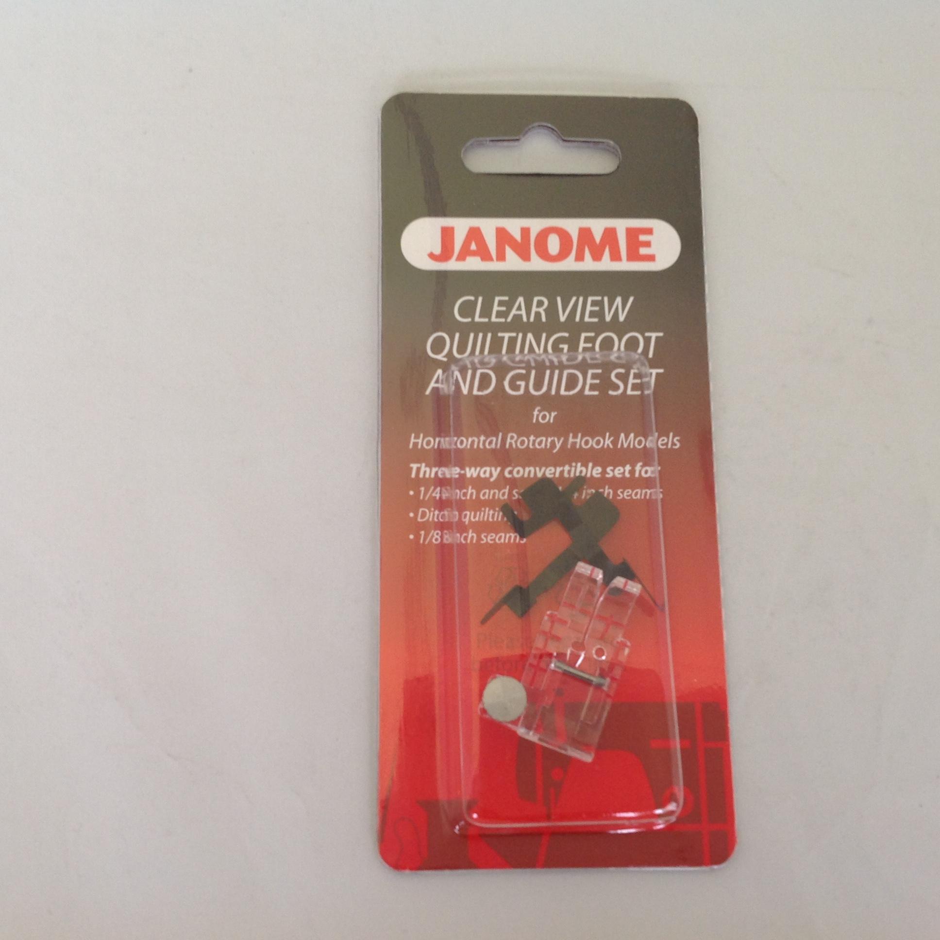 CLEAR VIEW QUILTING FOOT WITH GUIDE FOOT SET FOR JANOME#200449001 