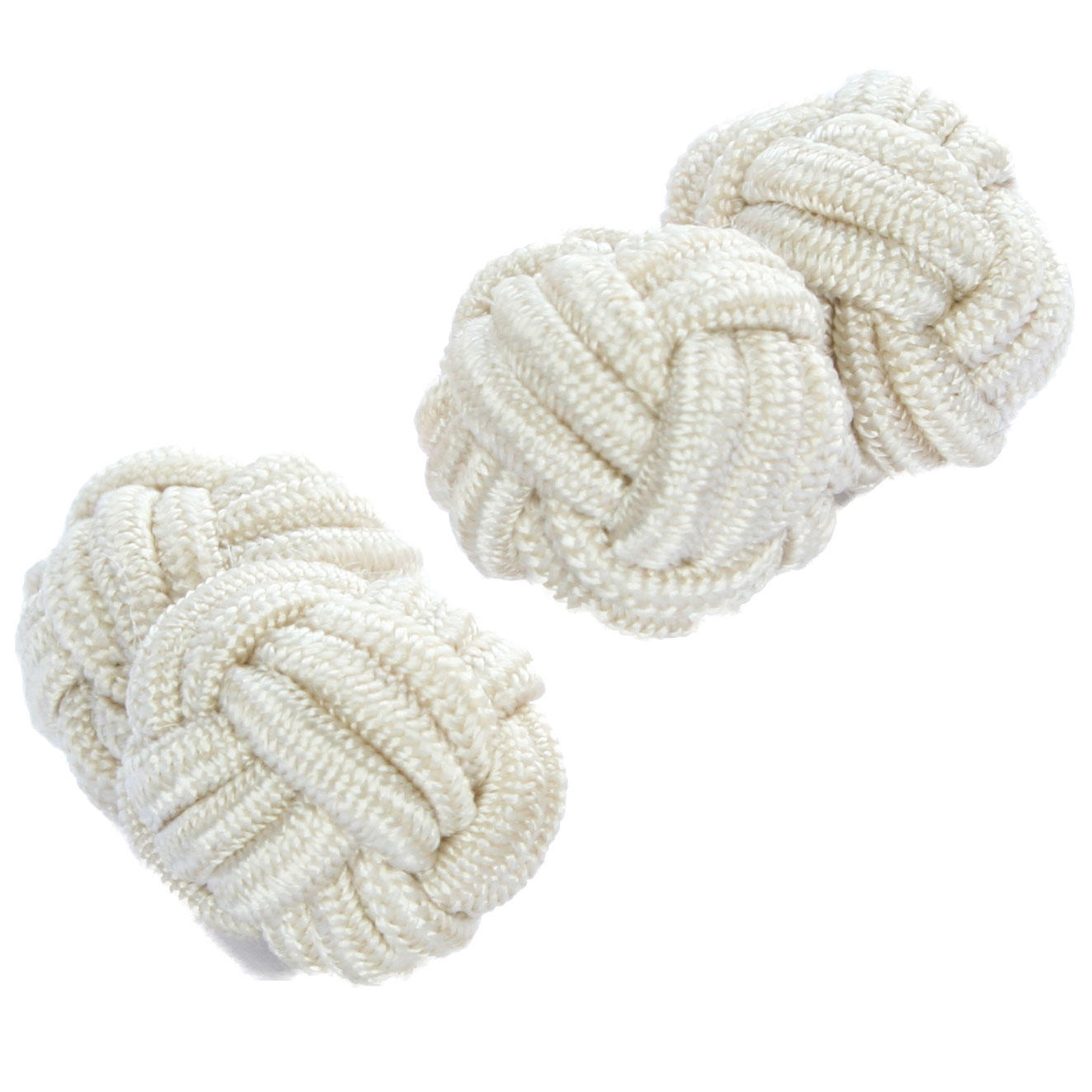Light Beige Knot Cufflinks from Cuffs & Co