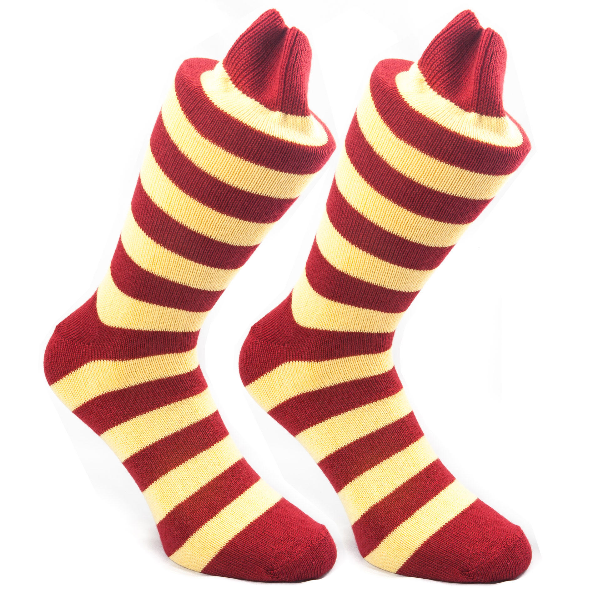 Claret & Lemon Stripy Socks | SOCK CLUB® from Cuffs & Co