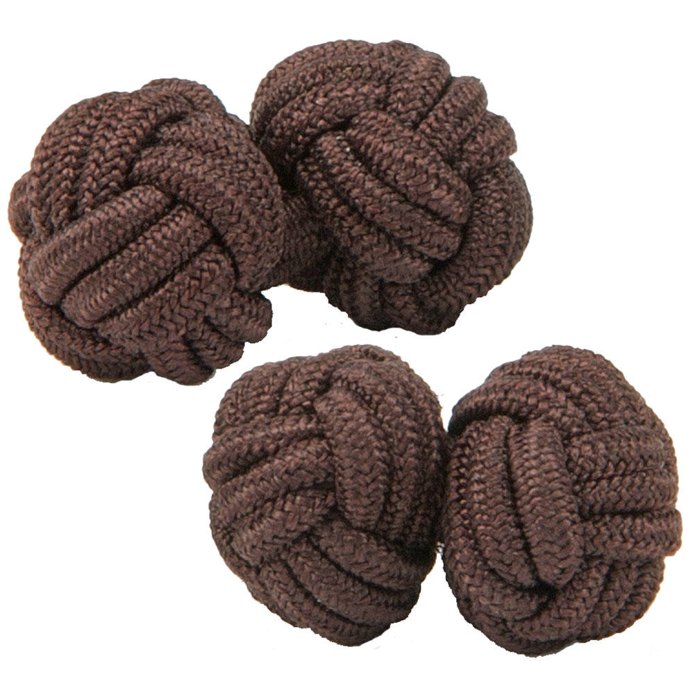 Rich Chocolate Knot Cufflinks from Cuffs & Co