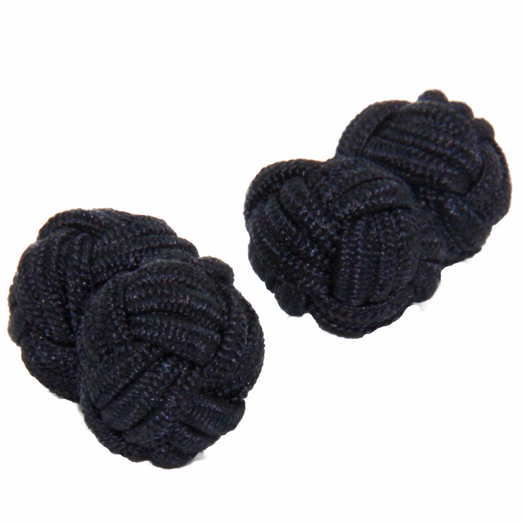 Black Silk Knot Cufflinks from Cuffs & Co