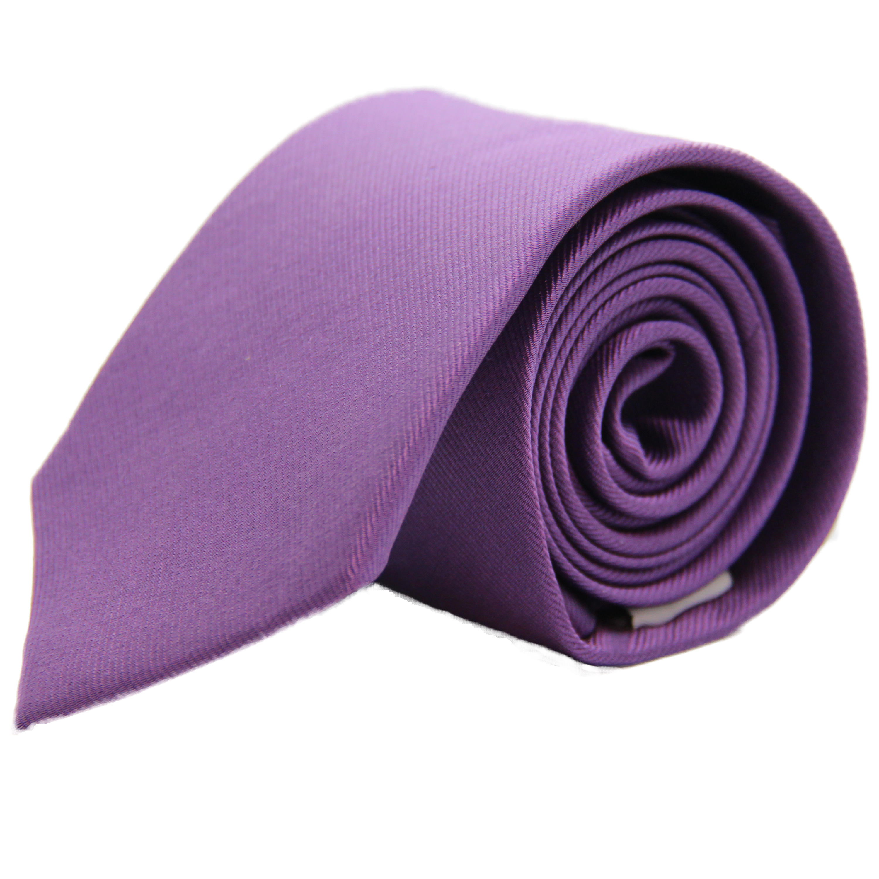 Purple Narrow Woven Silk Tie from Cuffs & Co