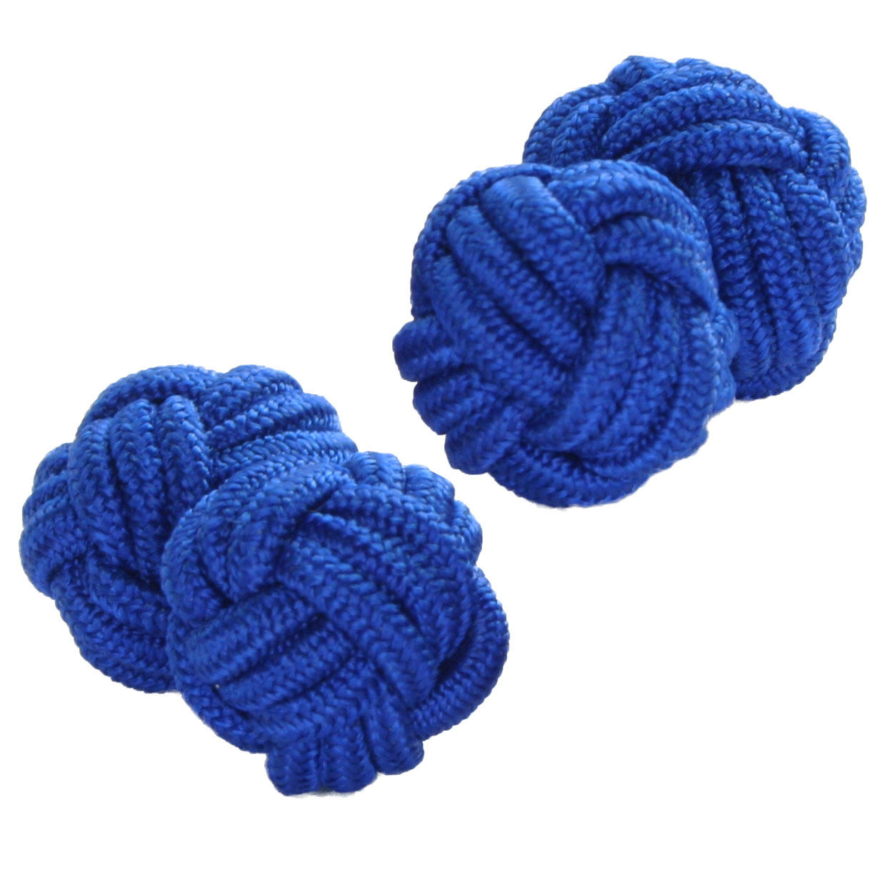 Royal Blue Silk Knot Cufflinks from Cuffs & Co