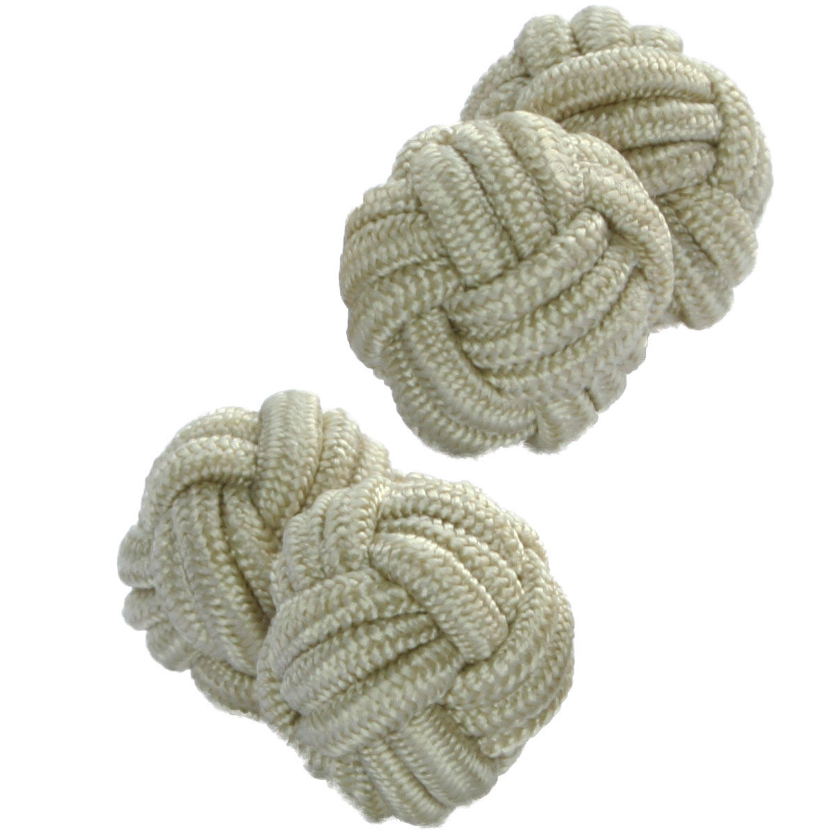 Beige Knot Cufflinks from Cuffs & Co