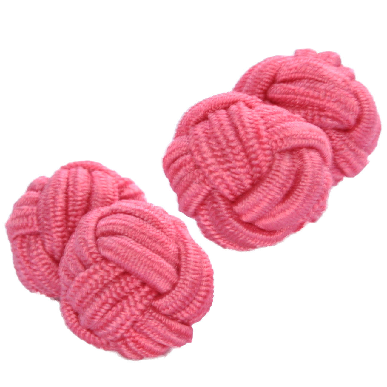 Blush Pink Silk Knot Cufflinks from Cuffs & Co