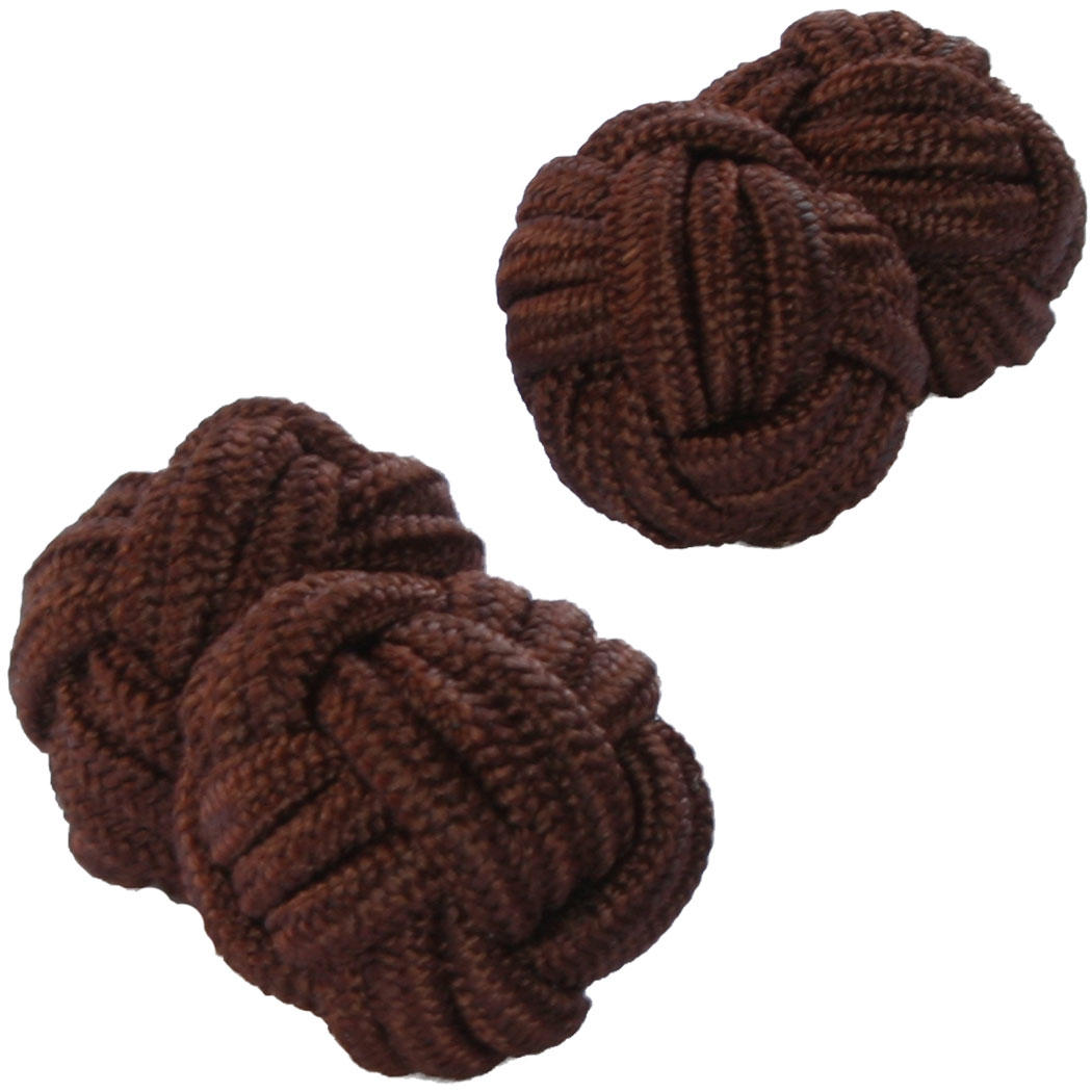 Brown Knot Cufflinks from Cuffs & Co