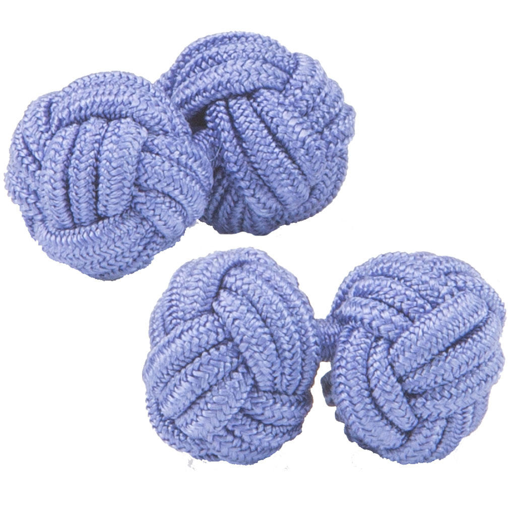 Lavendar Silk Knot Cufflinks from Cuffs & Co