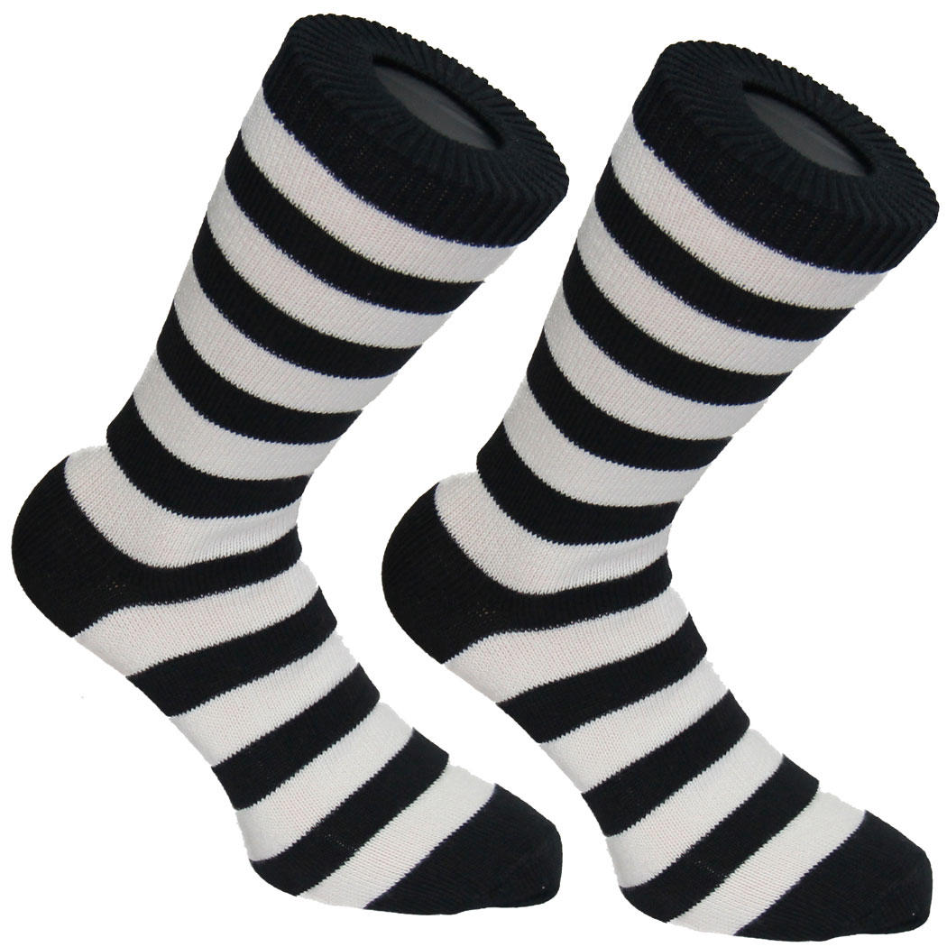 Black and White Stripy Socks | SOCK CLUB® from Cuffs & Co