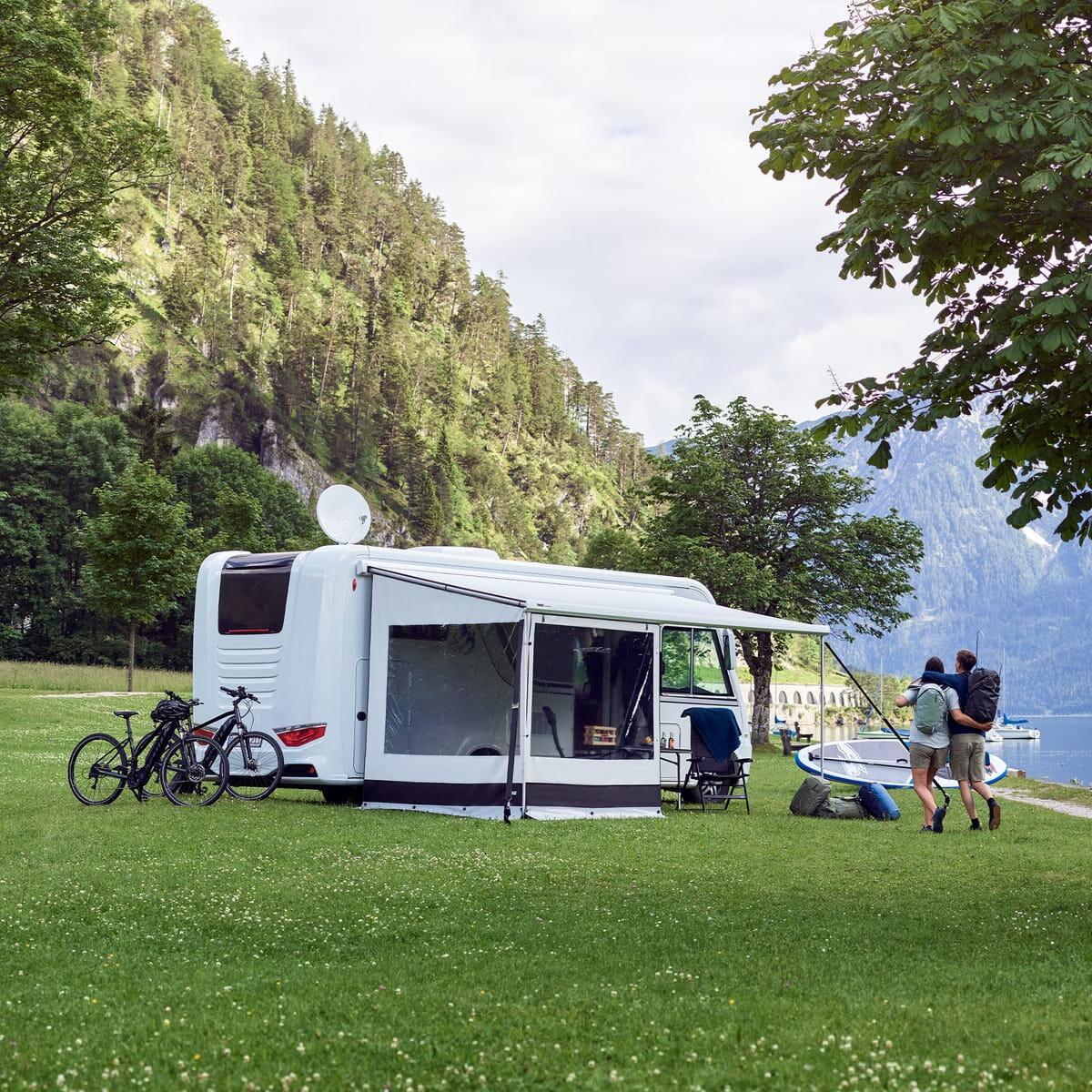 Camper Van with Awning Extended