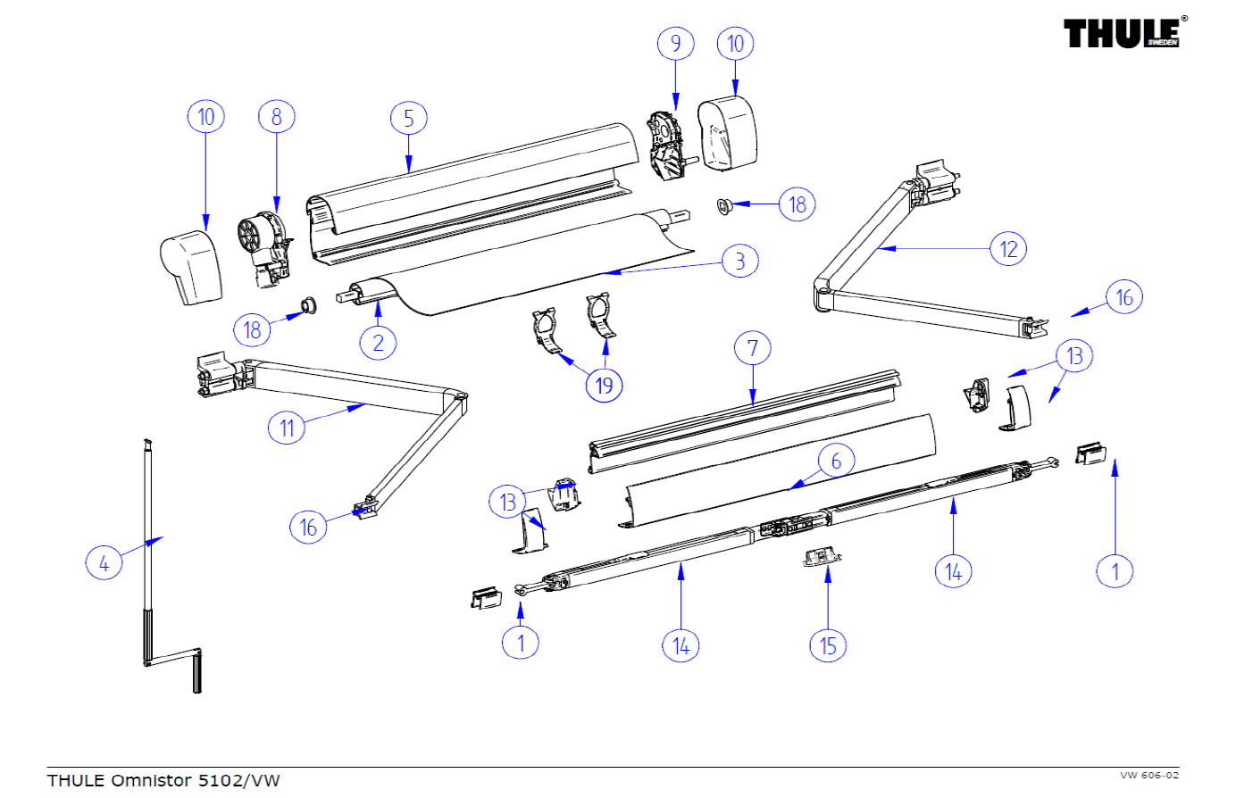 Spare Parts for VW California Awning