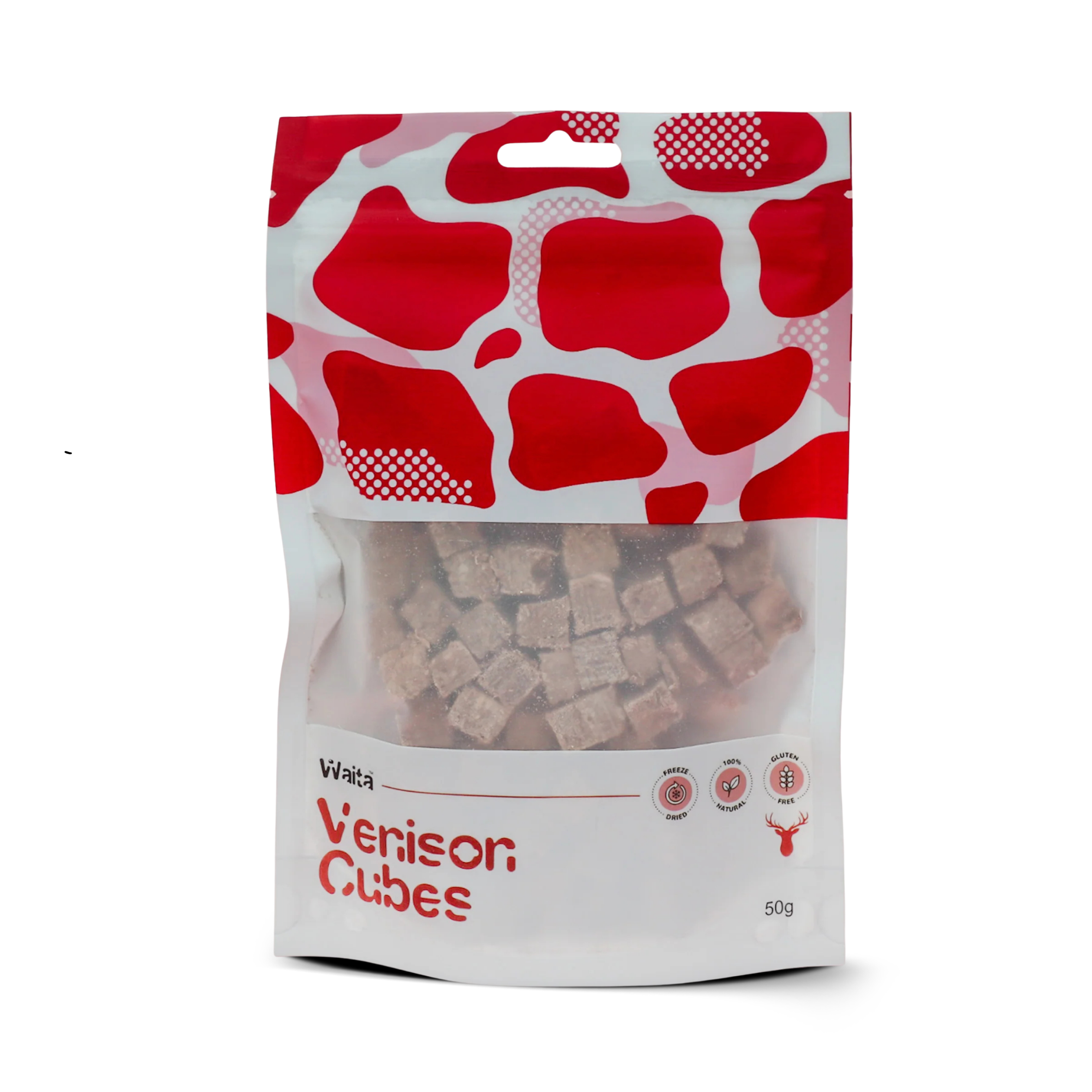 50g mix of Freeze dried venison meat & liver dog & cat treats in a pouch