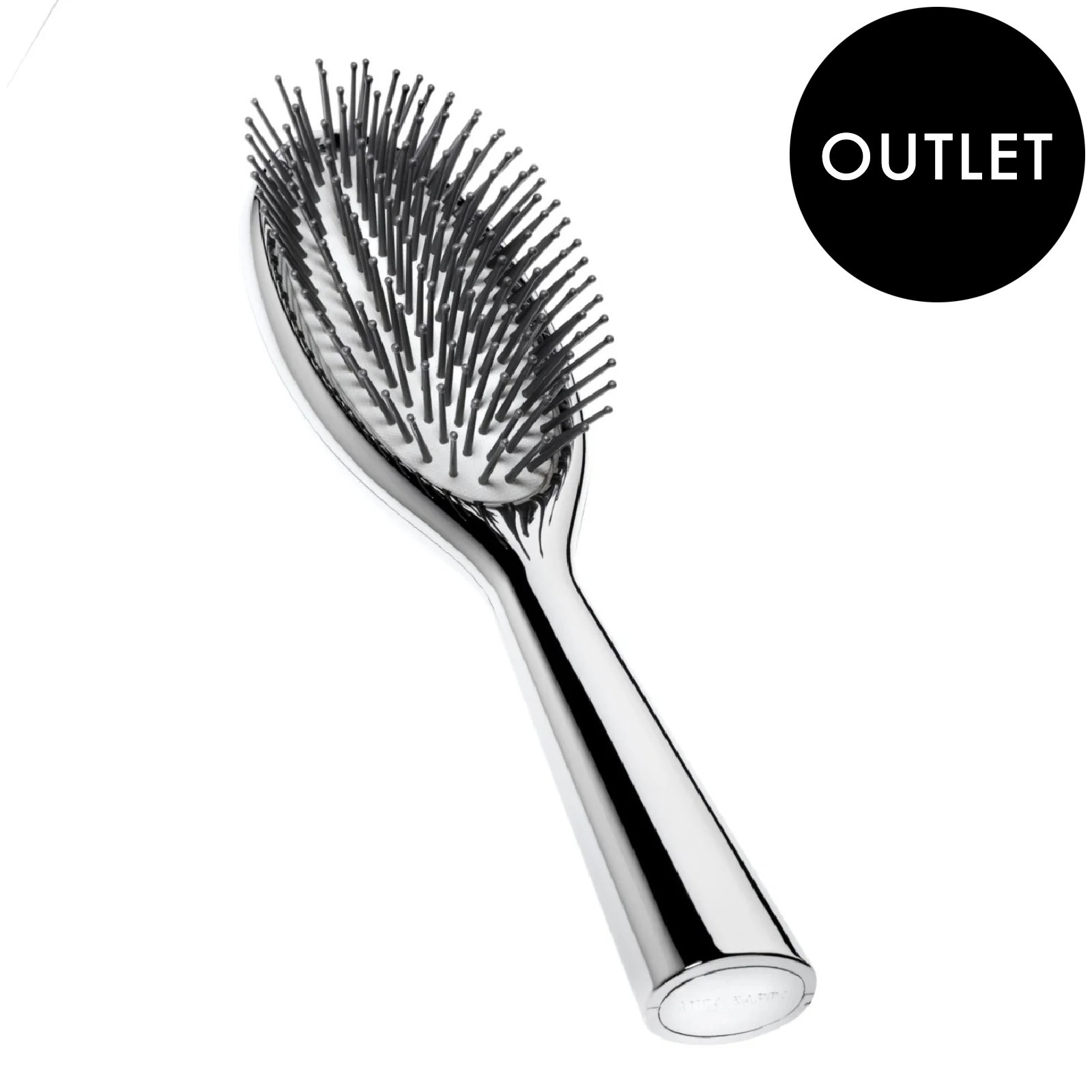 ACCA KAPPA Chrome Hairbrush with Natural Rubber Cushion