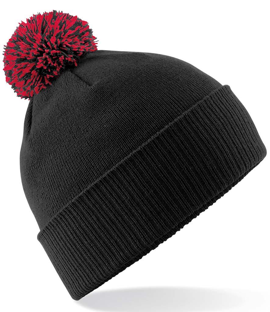 BB450 Slopes Ready Snowstar Beanie Black / Classic Red