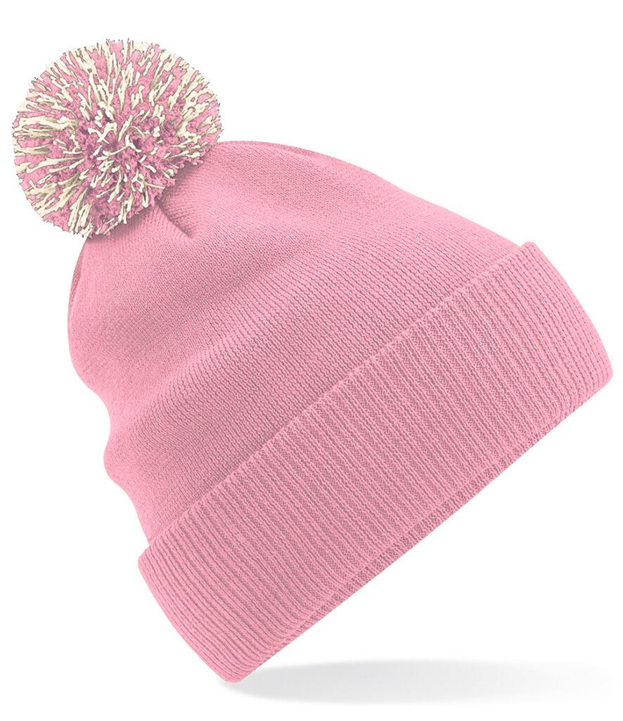 BB450 Slopes Ready Snowstar Beanie Dusky Pink / Off White