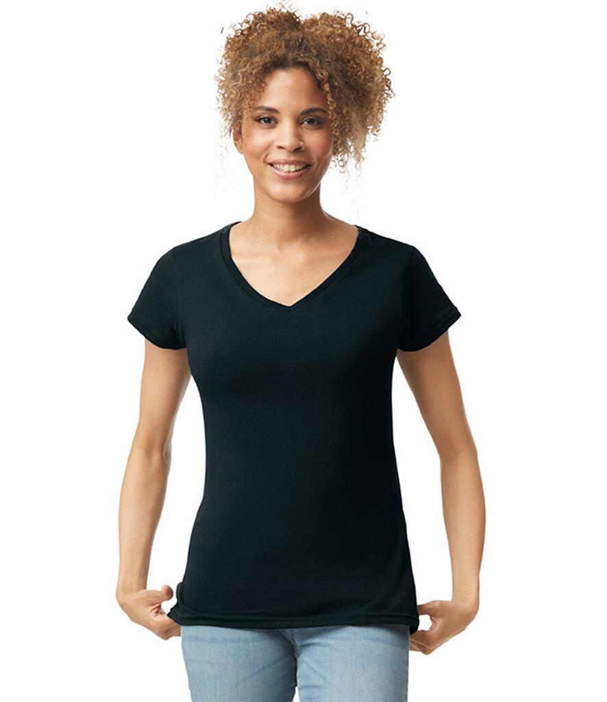 GD78 Ladyfit V-Neck Softstyle Short Sleeve T-Shirt