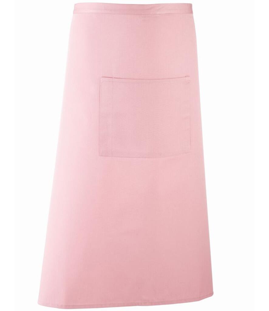 PR158 Mid-Length Apron with Centre Pocket Pink