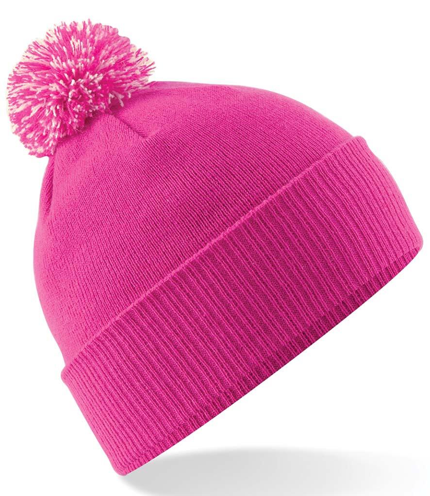 BB450 Slopes Ready Snowstar Beanie Fuchsia / Off White