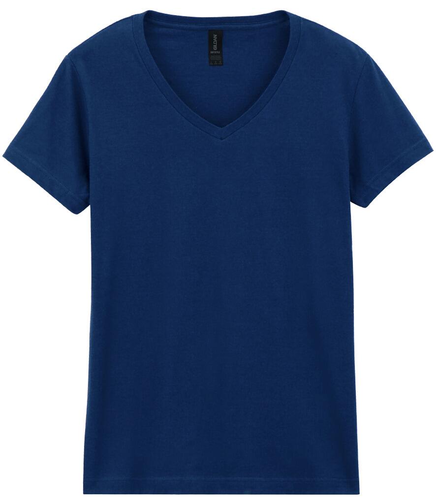 GD78 Ladyfit V-Neck Softstyle Short Sleeve T-Shirt Navy