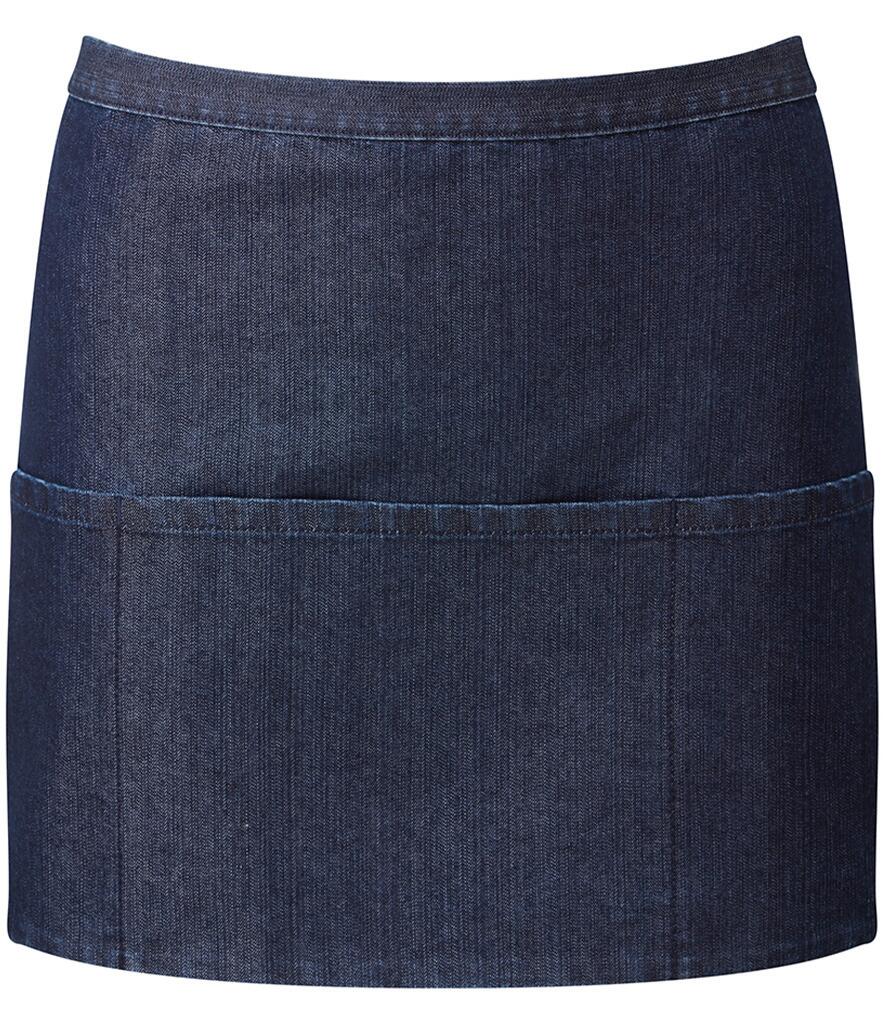 PR155 Short Bar Apron Indigo Denim