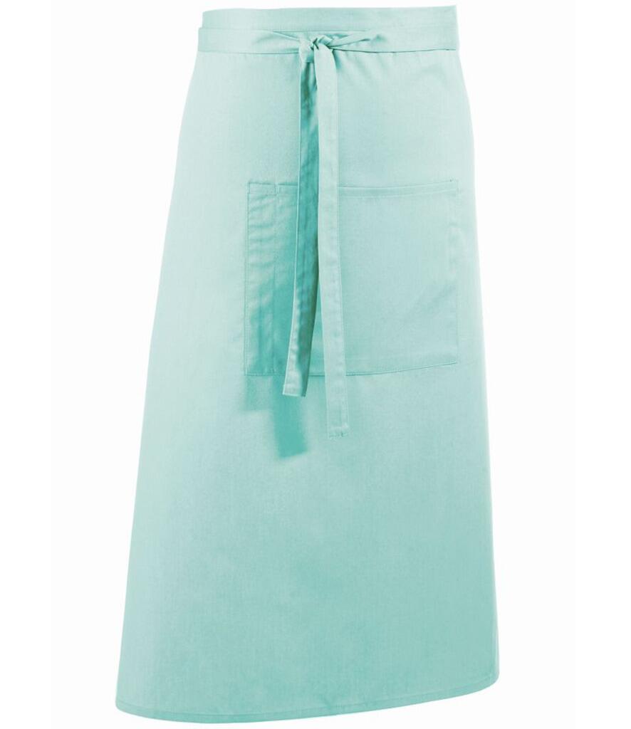 PR158 Mid-Length Apron with Centre Pocket Aqua