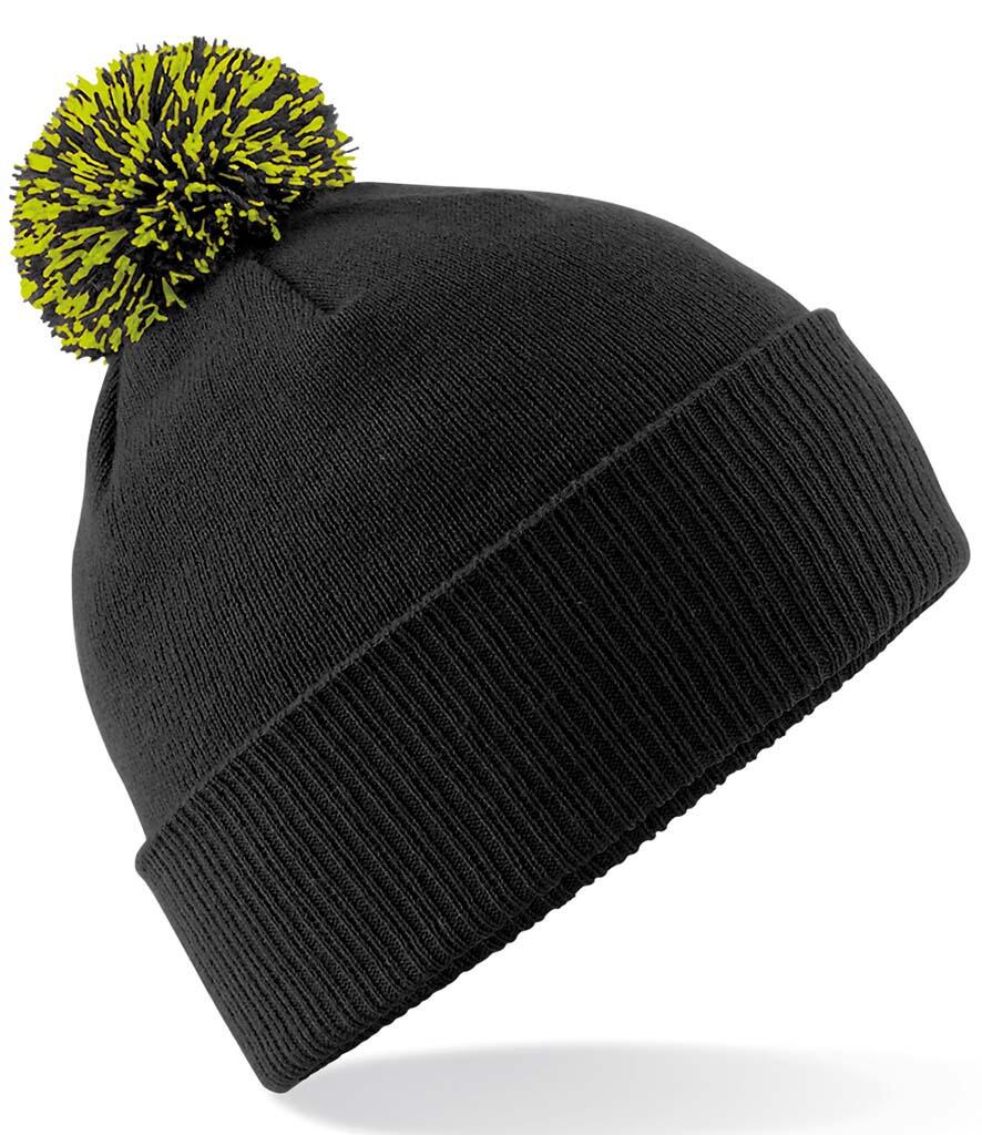 BB450 Slopes Ready Snowstar Beanie Black / Lime Green
