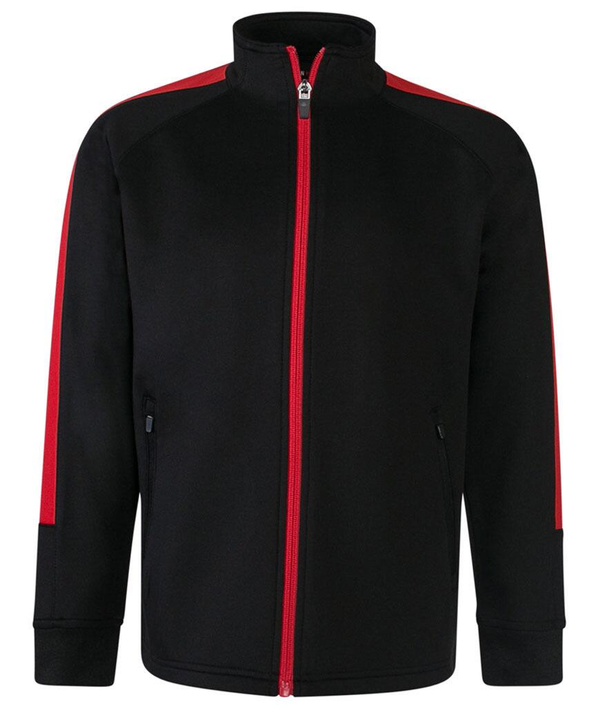 LV873 Kids Knitted Tracksuit Top Black / Red