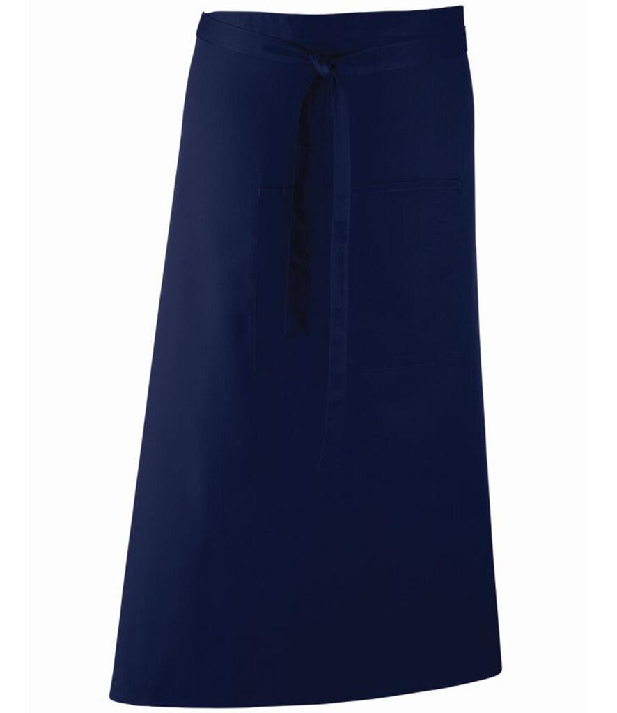 PR158 Mid-Length Apron with Centre Pocket Navy