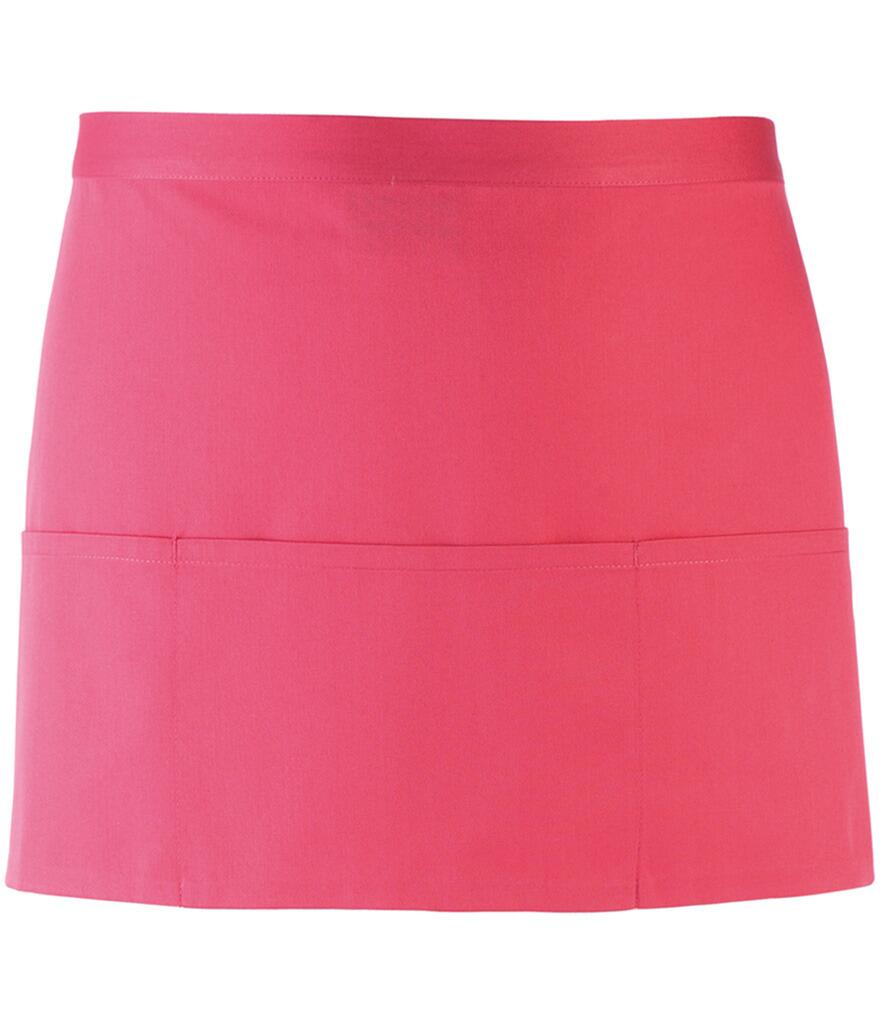 PR155 Short Bar Apron Fuchsia