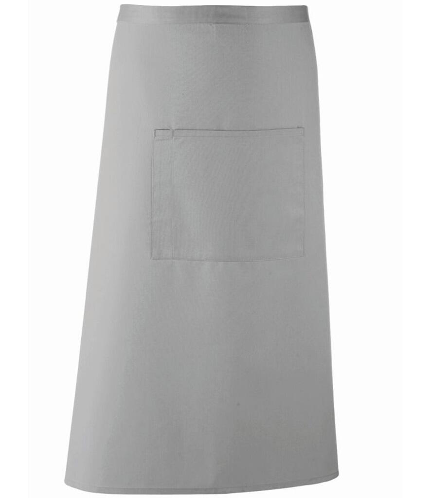 PR158 Mid-Length Apron with Centre Pocket Silver