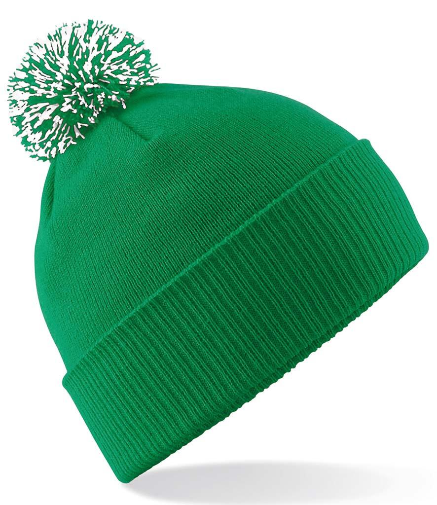 BB450 Slopes Ready Snowstar Beanie Kelly Green / Off White