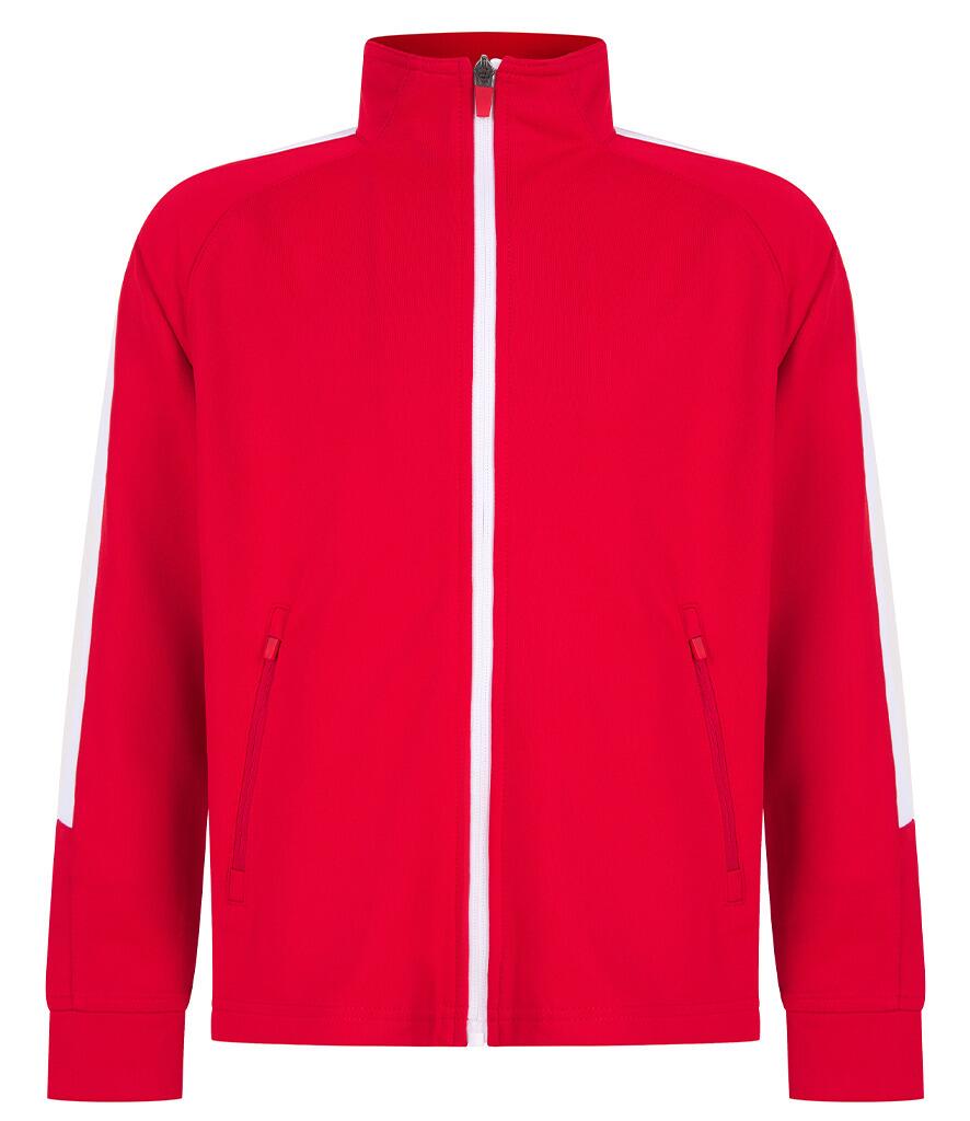 LV873 Kids Knitted Tracksuit Top Red / White