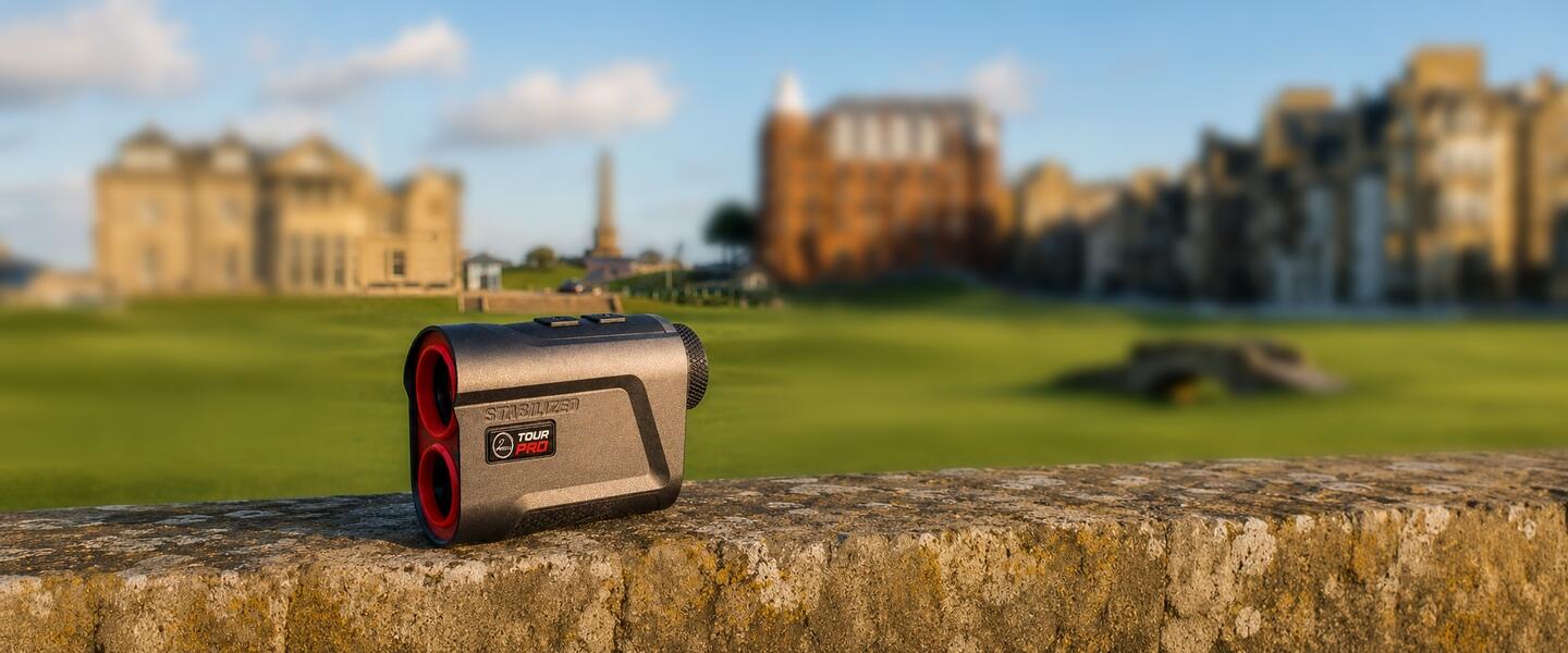 2Under Golf Tour Pro stabilized golf rangefinder at St Andrews
