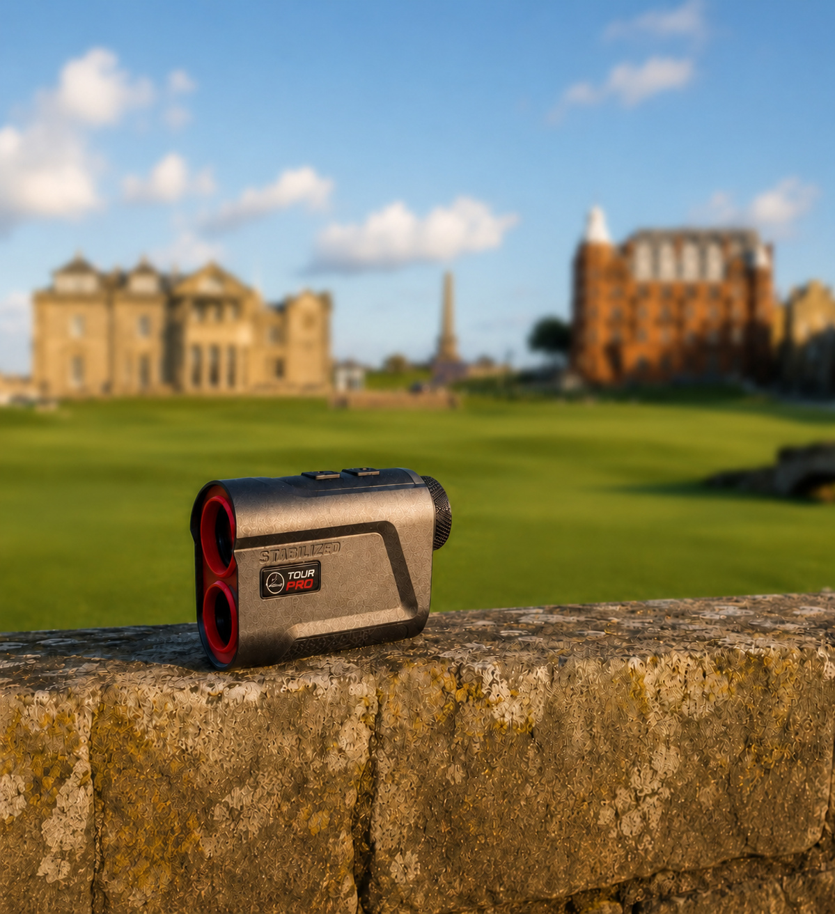 2Under Golf Tour Pro stabilized golf rangefinder at St Andrews