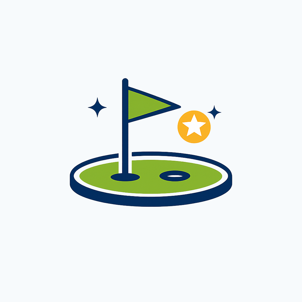 Early access golf flag icon.