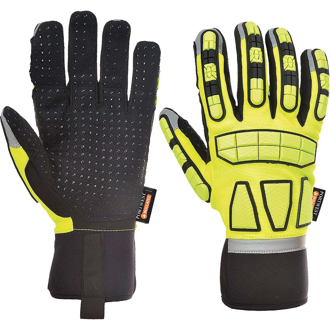 Portwest Safety Impact Gloves Lined A725 Workwear Supermarket