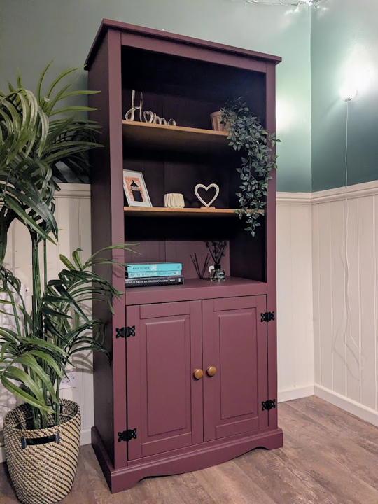 Purple Upcycled Bookcase