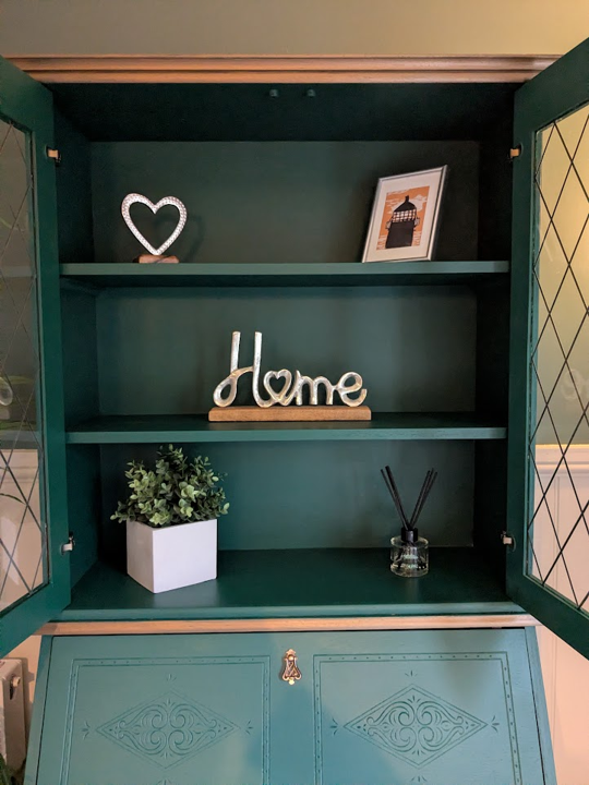 writing bureau in green